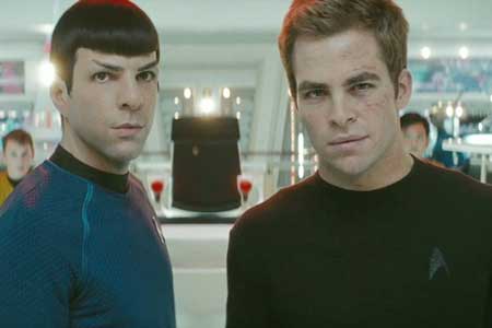 Zachary Quinto, Chris Pine in Star Trek 